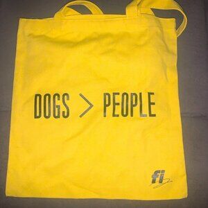 Dogs > people canvas tote bag + $40 gift card for fi series 3 collar